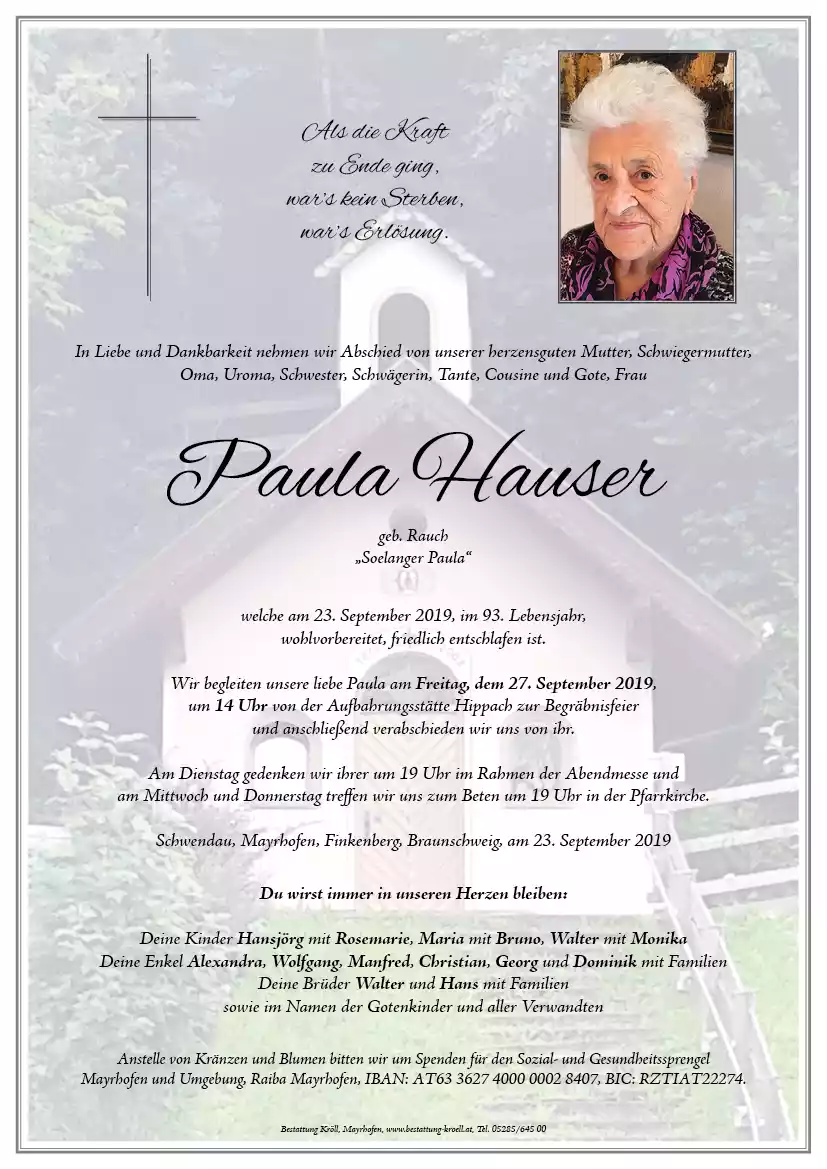 Parte von Paula Hauser